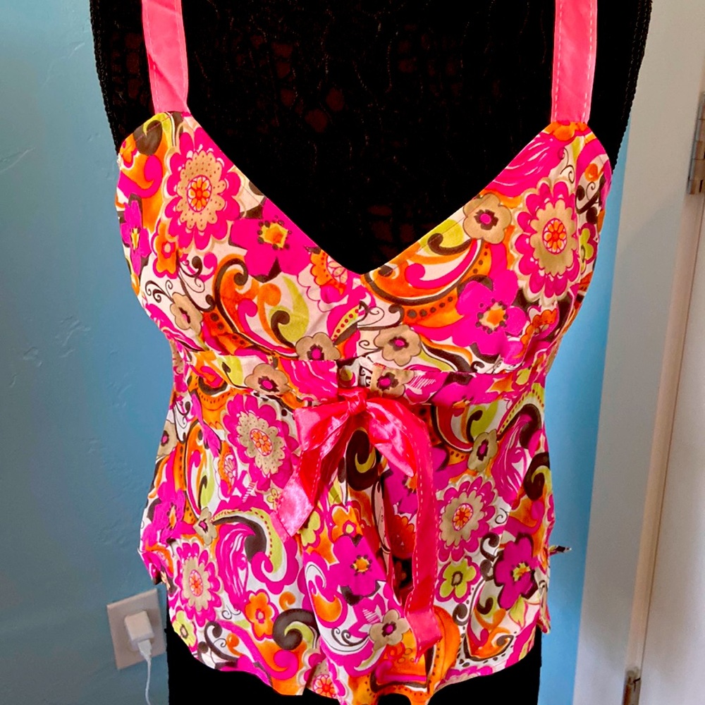 Sigrid Olson camisole top - retro - size 10 petite